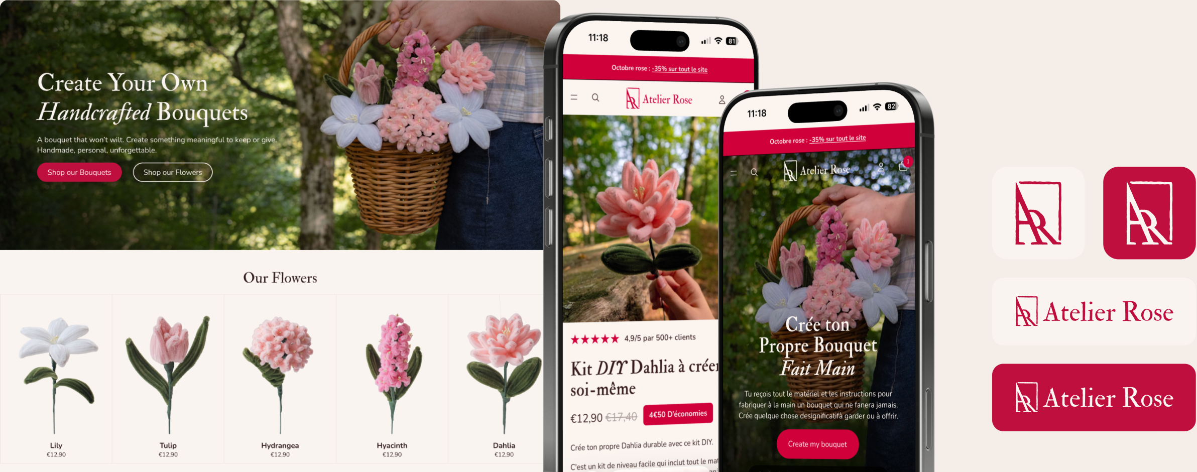 Atelier Rose — site et branding