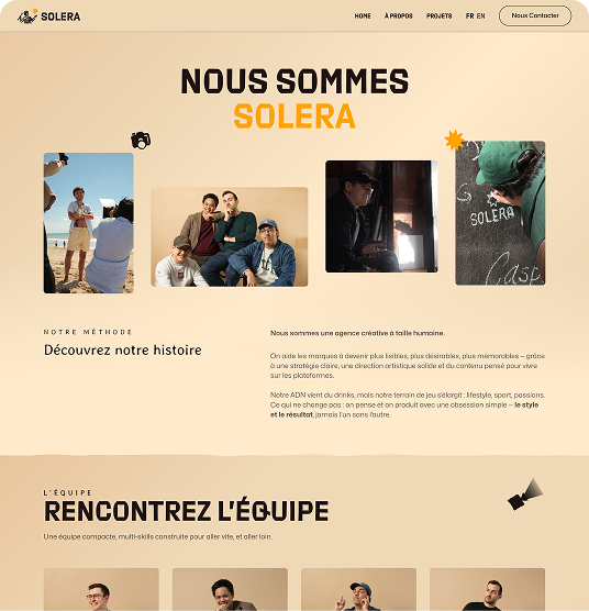 Solera — page À propos