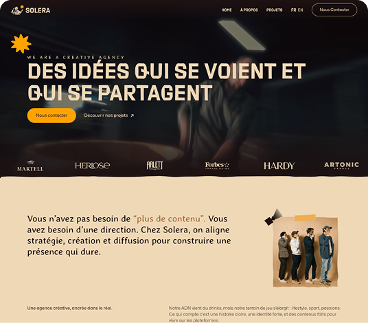 Solera — page d'accueil